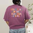 Groovy Its Me Hi Im The Teacher It’s Me Back To School Women's Comfort Colors T-Shirt Back Print Berry Groovy Its Me Hi Im The Teacher It’s Me Back To School Women's Comfort Colors T-Shirt Back Print Berry