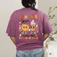 Groovy Pumpkin Spice Makes Teacher Nice Fall Thanksgiving Women's Comfort Colors T-Shirt Back Print Berry Groovy Pumpkin Spice Makes Teacher Nice Fall Thanksgiving Women's Comfort Colors T-Shirt Back Print Berry