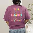 Groovy This Teacher Is Glowing Hello Summer End Of School Women's Comfort Colors T-Shirt Back Print Berry Groovy This Teacher Is Glowing Hello Summer End Of School Women's Comfort Colors T-Shirt Back Print Berry