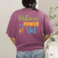 Growth Mindset Teacher Believe In The Power Of Yet Women's Comfort Colors T-Shirt Back Print Berry Growth Mindset Teacher Believe In The Power Of Yet Women's Comfort Colors T-Shirt Back Print Berry