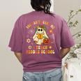 Halloween You Can't Scare Me I Teach Middle School Teacher Women's Comfort Colors T-Shirt Back Print Berry