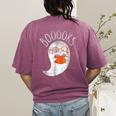 Halloween Cute Ghost Book Reading Teacher Women's Comfort Colors T-Shirt Back Print Berry Halloween Cute Ghost Book Reading Teacher Women's Comfort Colors T-Shirt Back Print Berry