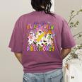 Halloween Floral Ghost Teacher Are You Falloween Directions Women's Comfort Colors T-Shirt Back Print Berry Halloween Floral Ghost Teacher Are You Falloween Directions Women's Comfort Colors T-Shirt Back Print Berry