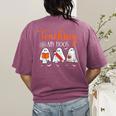 Halloween Ghost Teachers Teaching My Boos Costume Women Men Women's Comfort Colors T-Shirt Back Print Berry