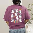 Halloween Math Teacher Ghost Math Teacher Spooky Halloween Women's Comfort Colors T-Shirt Back Print Berry