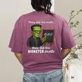 Halloween Monster Math Pun Teacher Humor Women's Comfort Colors T-Shirt Back Print Berry