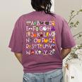Halloween Nursery Teacher Shirt Halloween Alphabet Women's Comfort Colors T-Shirt Back Print Berry Halloween Nursery Teacher Shirt Halloween Alphabet Women's Comfort Colors T-Shirt Back Print Berry