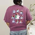 Halloween PE Teacher Ghost Playing Sports Physical Education Women's Comfort Colors T-Shirt Back Print Berry