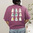 Halloween Science Teacher Student Ghost Laboratory Men Women Women's Comfort Colors T-Shirt Back Print Berry Halloween Science Teacher Student Ghost Laboratory Men Women Women's Comfort Colors T-Shirt Back Print Berry