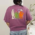 Halloween SPED Teacher Boo In ASL Boo Hands Sign Language Women's Comfort Colors T-Shirt Back Print Berry