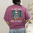 Halloween Teacher I'Ll Just Wait Until It's Quiet Women Women's Comfort Colors T-Shirt Back Print Berry