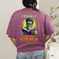 Halloween Teacher Librarian Frankenstein Reading Books Women's Comfort Colors T-Shirt Back Print Berry Halloween Teacher Librarian Frankenstein Reading Books Women's Comfort Colors T-Shirt Back Print Berry