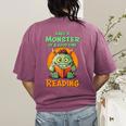 Halloween Teacher Librarian Monster Reading Books Men Women Kids Women's Comfort Colors T-Shirt Back Print Berry Halloween Teacher Librarian Monster Reading Books Men Women Kids Women's Comfort Colors T-Shirt Back Print Berry