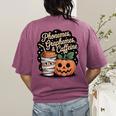 Halloween Teacher Phonemes Graphemes Caffeine Coffee Lover Women's Comfort Colors T-Shirt Back Print Berry Halloween Teacher Phonemes Graphemes Caffeine Coffee Lover Women's Comfort Colors T-Shirt Back Print Berry