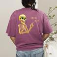 Halloween Teacher Six Seven 6 7 Skeleton Spooky Costume Women's Comfort Colors T-Shirt Back Print Berry Halloween Teacher Six Seven 6 7 Skeleton Spooky Costume Women's Comfort Colors T-Shirt Back Print Berry