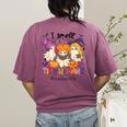 Halloween Teacher Smell a Tiny Human Ghost Spooky Season Women's Comfort Colors T-Shirt Back Print Berry