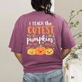 Halloween Teacher I Teach The Cutest Pumpkins In The Patch Women's Comfort Colors T-Shirt Back Print Berry Halloween Teacher I Teach The Cutest Pumpkins In The Patch Women's Comfort Colors T-Shirt Back Print Berry