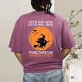 Halloween Teacher Witch Lets Eat Kids Punctuation Women's Comfort Colors T-Shirt Back Print Berry Halloween Teacher Witch Lets Eat Kids Punctuation Women's Comfort Colors T-Shirt Back Print Berry
