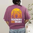 Halloween Teachers Science Math Teachers Love Brains Women's Comfort Colors T-Shirt Back Print Berry Halloween Teachers Science Math Teachers Love Brains Women's Comfort Colors T-Shirt Back Print Berry