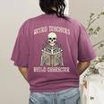 Halloween Weird Teachers Build Character Costume Men Women Women's Comfort Colors T-Shirt Back Print Berry Halloween Weird Teachers Build Character Costume Men Women Women's Comfort Colors T-Shirt Back Print Berry
