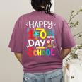 Happy 100th Day Of School 100 Days Of School Teacher Student Women's Comfort Colors T-Shirt Back Print Berry