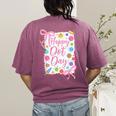 Happy Dot Day Bow Coquette For Teacher Girls Women's Comfort Colors T-Shirt Back Print Berry Happy Dot Day Bow Coquette For Teacher Girls Women's Comfort Colors T-Shirt Back Print Berry