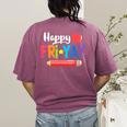 Happy Fri-Yay Friday Lovers Fun Teacher Life Weekend Women's Comfort Colors T-Shirt Back Print Berry Happy Fri-Yay Friday Lovers Fun Teacher Life Weekend Women's Comfort Colors T-Shirt Back Print Berry
