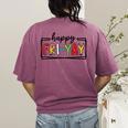Happy Fri-Yay Friday Lovers Teacher Fri Yay Weekend Women's Comfort Colors T-Shirt Back Print Berry