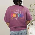 Happy Fri Yay Teacher Friday For Men Women Women's Comfort Colors T-Shirt Back Print Berry