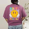 Happy Fri-Yay Teacher Friday Weekend School Women's Comfort Colors T-Shirt Back Print Berry Happy Fri-Yay Teacher Friday Weekend School Women's Comfort Colors T-Shirt Back Print Berry