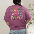 Happy Fri-Yay Teacher Fry Yay Friday Weekend Cute Fri-Yay Women's Comfort Colors T-Shirt Back Print Berry Happy Fri-Yay Teacher Fry Yay Friday Weekend Cute Fri-Yay Women's Comfort Colors T-Shirt Back Print Berry