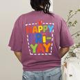 Happy Fri-Yay Teacher Life Weekend Pun Happy Friday Women's Comfort Colors T-Shirt Back Print Berry Happy Fri-Yay Teacher Life Weekend Pun Happy Friday Women's Comfort Colors T-Shirt Back Print Berry