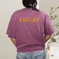 Happy Friday Love Fridays Fun Teacher For Men Women Women's Comfort Colors T-Shirt Back Print Berry Happy Friday Love Fridays Fun Teacher For Men Women Women's Comfort Colors T-Shirt Back Print Berry