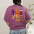 Happy Hallothanksmas Halloween Thanksgiving Pencils Teachers Women's Comfort Colors T-Shirt Back Print Berry Happy Hallothanksmas Halloween Thanksgiving Pencils Teachers Women's Comfort Colors T-Shirt Back Print Berry