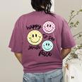 Happy To See Your Face Smile Face Teacher Back To School Women's Comfort Colors T-Shirt Back Print Berry Happy To See Your Face Smile Face Teacher Back To School Women's Comfort Colors T-Shirt Back Print Berry