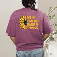 We Can Do Hard Things Kids Teacher Back To School Women's Comfort Colors T-Shirt Back Print Berry We Can Do Hard Things Kids Teacher Back To School Women's Comfort Colors T-Shirt Back Print Berry