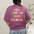 You Can Do Hard Things Teacher For Men Women Girls Kids Women's Comfort Colors T-Shirt Back Print Berry You Can Do Hard Things Teacher For Men Women Girls Kids Women's Comfort Colors T-Shirt Back Print Berry