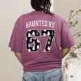 Haunted By 6 7 67 Six Seven Halloween Teacher Mom Women's Comfort Colors T-Shirt Back Print Berry Haunted By 6 7 67 Six Seven Halloween Teacher Mom Women's Comfort Colors T-Shirt Back Print Berry