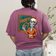 Haunted By 6-7 Six Seven 67 Math Teacher Halloween Skeleton Women's Comfort Colors T-Shirt Back Print Berry Haunted By 6-7 Six Seven 67 Math Teacher Halloween Skeleton Women's Comfort Colors T-Shirt Back Print Berry