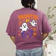 Haunted 67 Ghost Math Teacher Halloween Costume Math Pun Women's Comfort Colors T-Shirt Back Print Berry Haunted 67 Ghost Math Teacher Halloween Costume Math Pun Women's Comfort Colors T-Shirt Back Print Berry