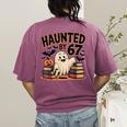 Haunted By 67 Teacher Ghost Pumpkin Halloween Costum Women's Comfort Colors T-Shirt Back Print Berry
