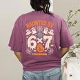 Haunted By 6x7 Math Teacher Halloween Pun Women's Comfort Colors T-Shirt Back Print Berry Haunted By 6x7 Math Teacher Halloween Pun Women's Comfort Colors T-Shirt Back Print Berry