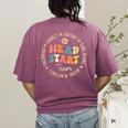 Head Start Team Homeschooling Teacher Back To School Women's Comfort Colors T-Shirt Back Print Berry
