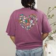 Heart Shape Art Teacher And Painting Sketching Artist Women's Comfort Colors T-Shirt Back Print Berry Heart Shape Art Teacher And Painting Sketching Artist Women's Comfort Colors T-Shirt Back Print Berry