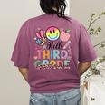 Hello 3rd Grade Boy Girl Teacher Back To School 3rd Grade Women's Comfort Colors T-Shirt Back Print Berry Hello 3rd Grade Boy Girl Teacher Back To School 3rd Grade Women's Comfort Colors T-Shirt Back Print Berry