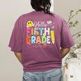 Hello Fifth Grade Team 5th Grade Back To School Teacher Kids Women's Comfort Colors T-Shirt Back Print Berry