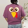 Hilarious Turkey Halloween Thanksgiving Teacher Nurse Women's Comfort Colors T-Shirt Back Print Berry Hilarious Turkey Halloween Thanksgiving Teacher Nurse Women's Comfort Colors T-Shirt Back Print Berry