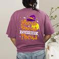Hocus Pocus Everybody Focus Halloween Teacher Men Women Kids Women's Comfort Colors T-Shirt Back Print Berry Hocus Pocus Everybody Focus Halloween Teacher Men Women Kids Women's Comfort Colors T-Shirt Back Print Berry
