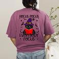 Hocus Pocus Everybody Focus Halloween Teacher For Men Women Women's Comfort Colors T-Shirt Back Print Berry Hocus Pocus Everybody Focus Halloween Teacher For Men Women Women's Comfort Colors T-Shirt Back Print Berry