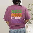 Hocus Pocus Everybody Focus Teacher Halloween Women's Comfort Colors T-Shirt Back Print Berry Hocus Pocus Everybody Focus Teacher Halloween Women's Comfort Colors T-Shirt Back Print Berry